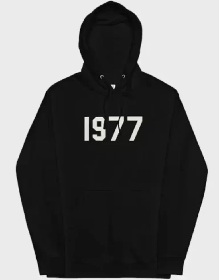 Black 1977 Essentials Hoodie