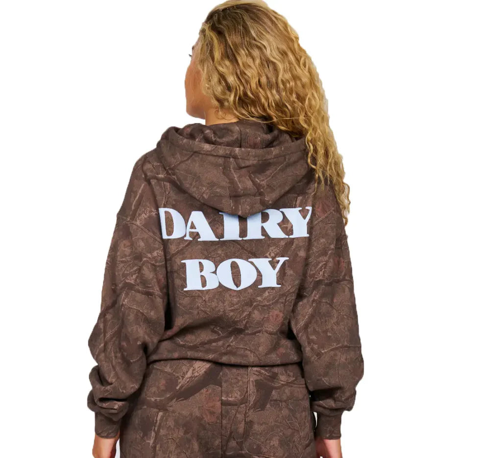 Dairy Boy Camo Pullover Fleece Hoodie