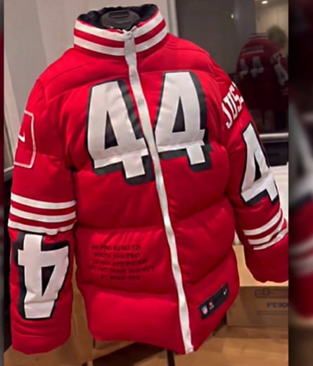 Kristin Juszczyk SF 49ers Puffer Coat