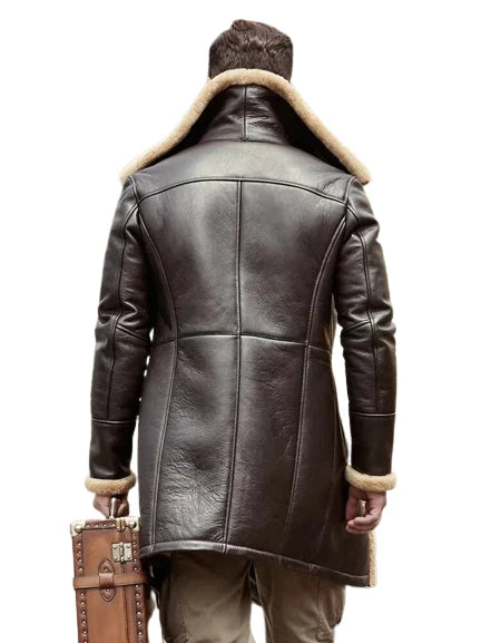 Premium Brown Shearling Long Coat