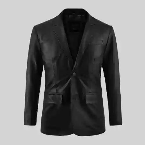 Leather Blazer Men