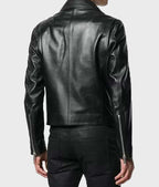 1950s Black Biker Leather Jacket
