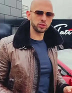 Andrew Tate Leather Brown Jacket
