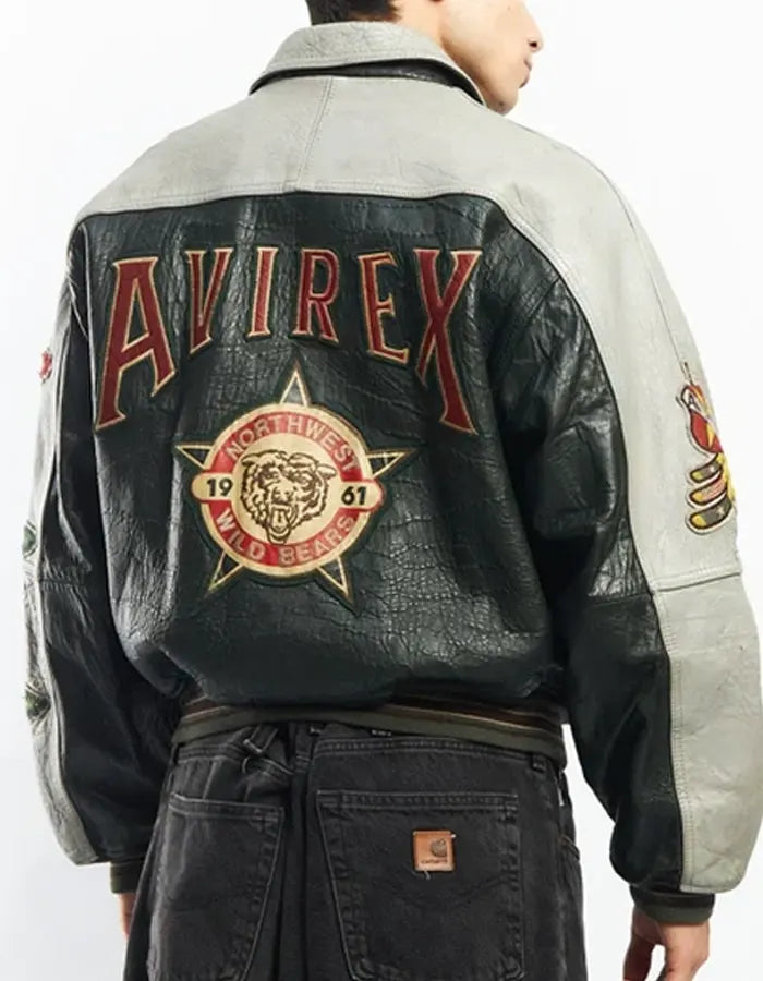 Asap Rocky Praise the Lord Avirex Leather Varsity Jacket