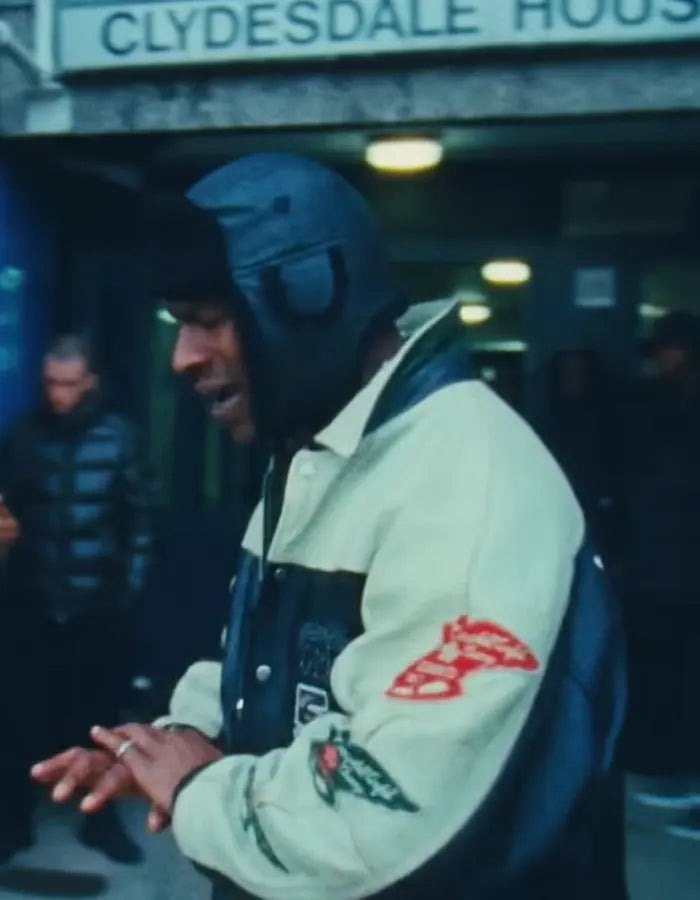 Asap Rocky Praise the Lord Avirex Leather Varsity Jacket