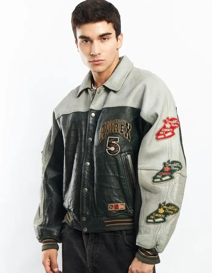 Asap Rocky Praise the Lord Avirex Leather Varsity Jacket