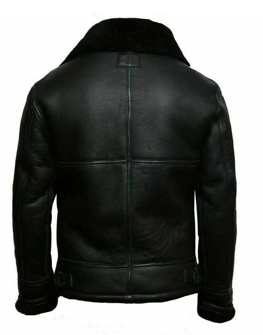 Black B3 Pilot Aviator Bomber Jacket