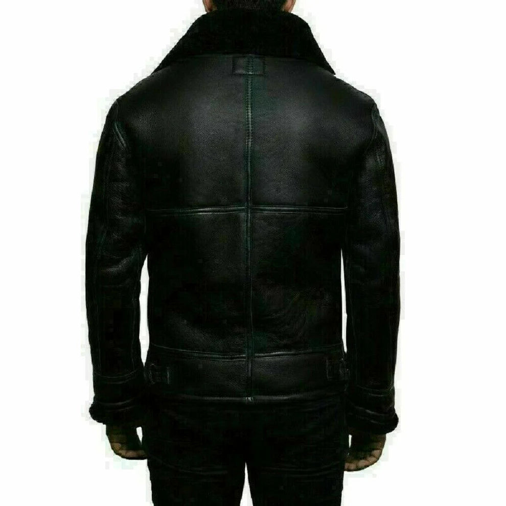 Black B3 Pilot Aviator Bomber Jacket
