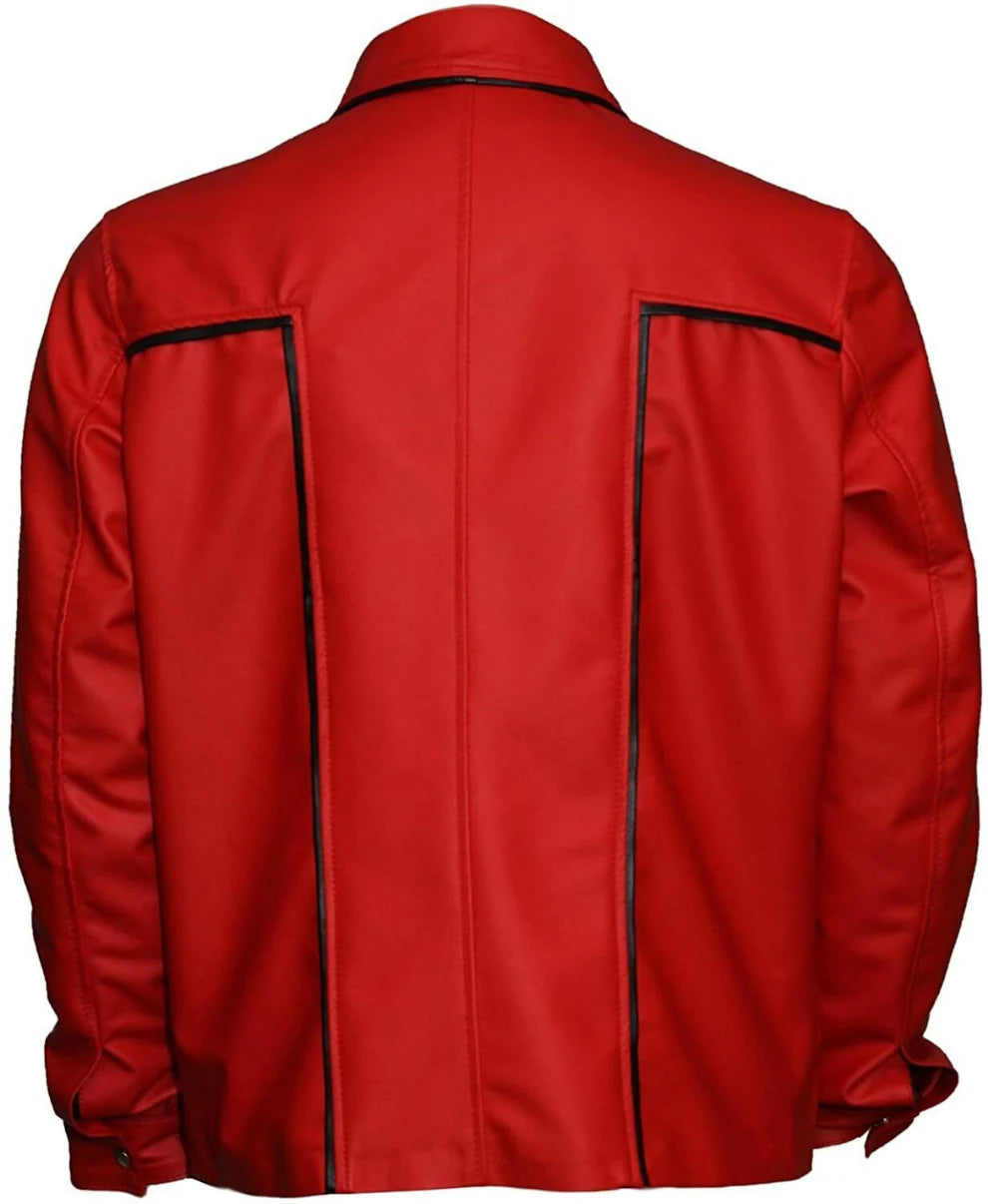 Elvis Presley Rockstar Red Leather Jacket