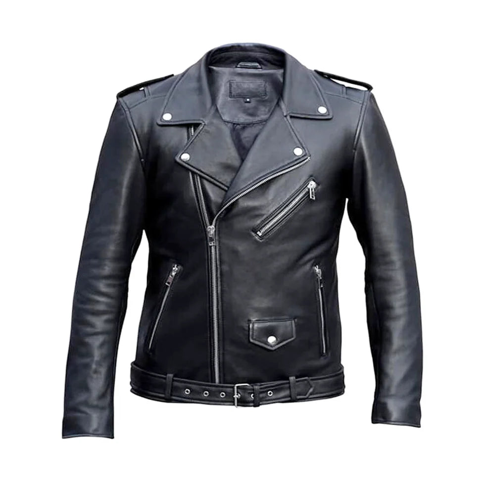 G-Eazy Biker Black Real Leather Jacket