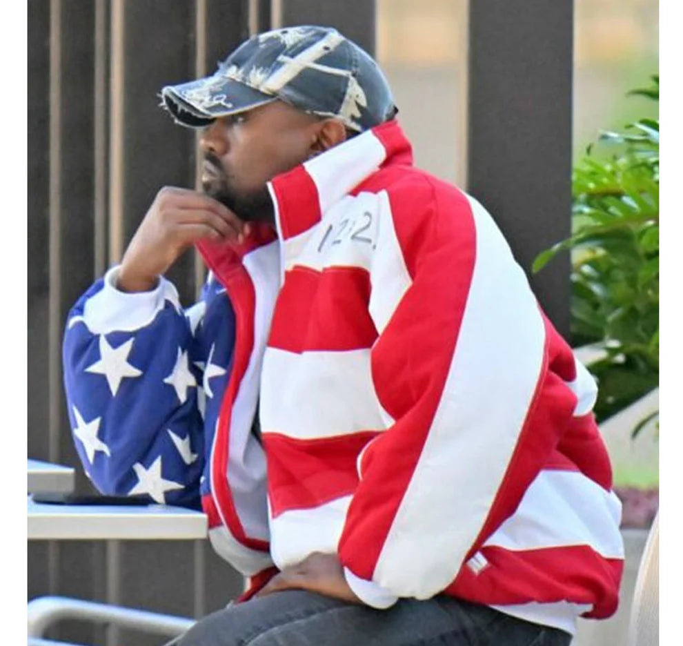 Kanye West American Flag Bomber Jacket