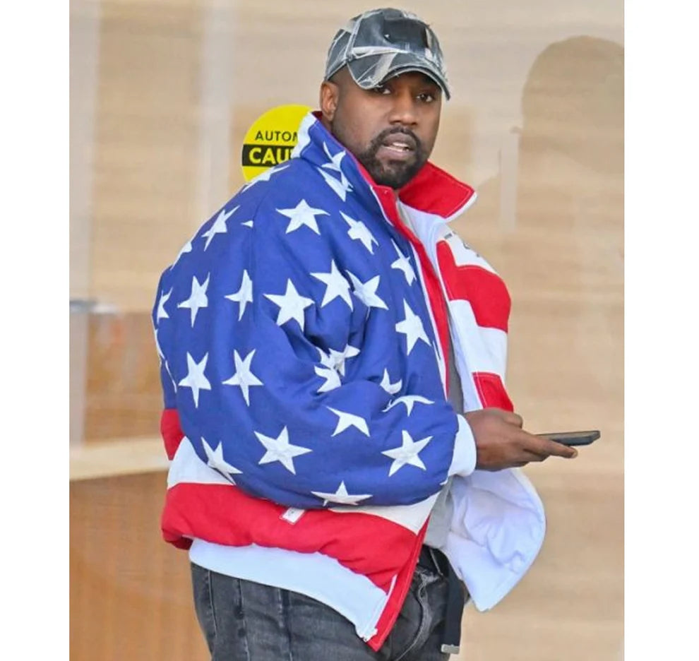 Kanye West American Flag Bomber Jacket