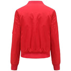 Leather Bomber Red Jacket