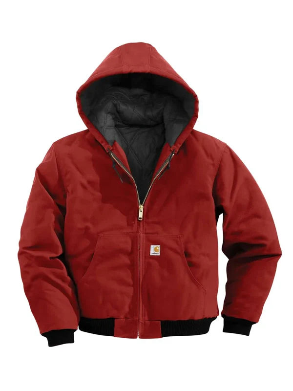 Red Carhartt Hooded Jacket