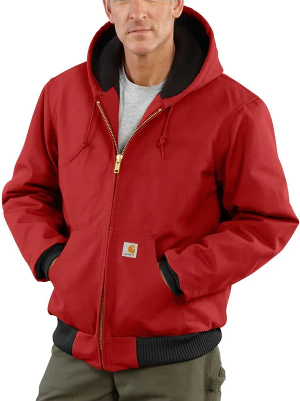 Red Carhartt Hooded Jacket