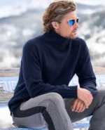 Nik Apparel Cashmere Turtleneck Sweater side pose