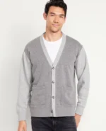 Nik Apparel Fleece Cardigan Sweater Front