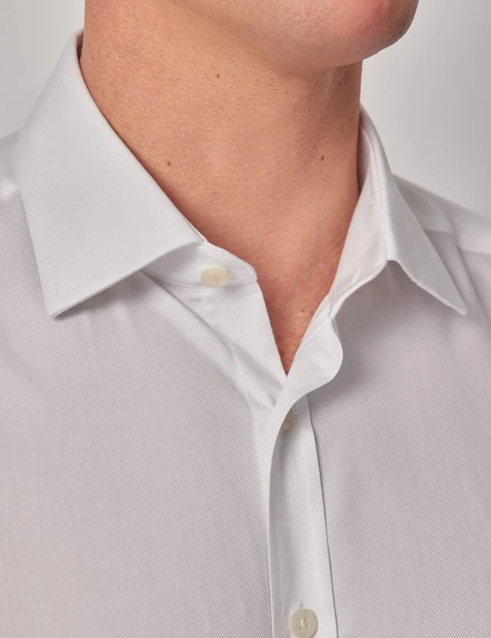 White Cotton Formal Shirt 2