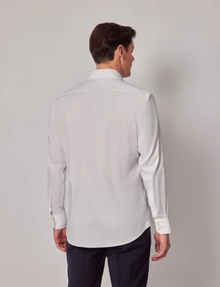 White Cotton Formal Shirt 4