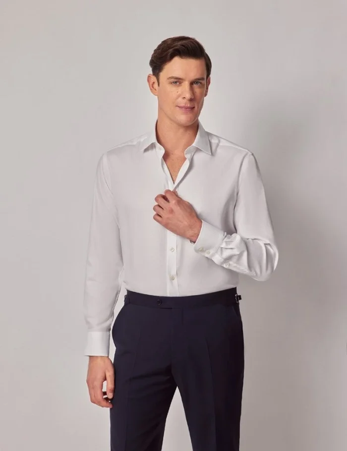 White Cotton Formal Shirt 3