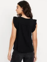 Sleeveless Crinkle Gauze Top 2