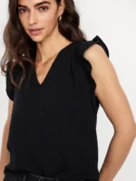 Sleeveless Crinkle Gauze Top 3