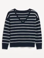 Soft Lite Striped V-Neck Sweater 3